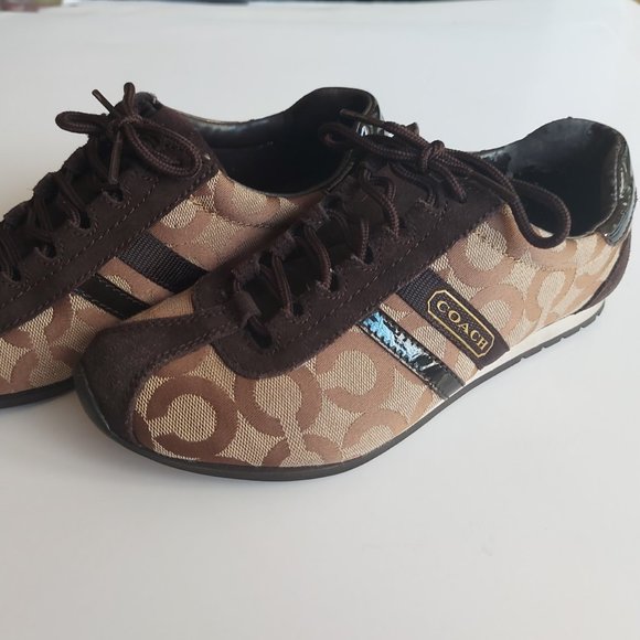 Coach Brown "Kathleen" Signature Sneakers - Picture 2 of 12